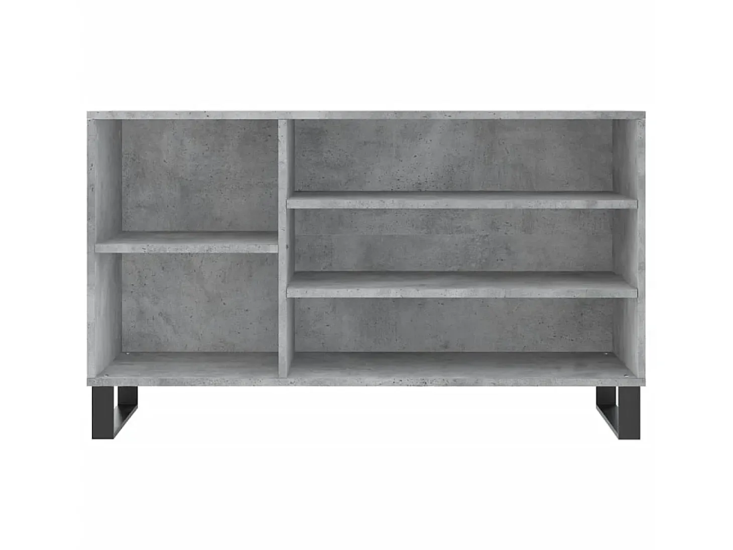 Mueble zapatero madera contrachapada gris hormigón 102x36x60 cm ES828606