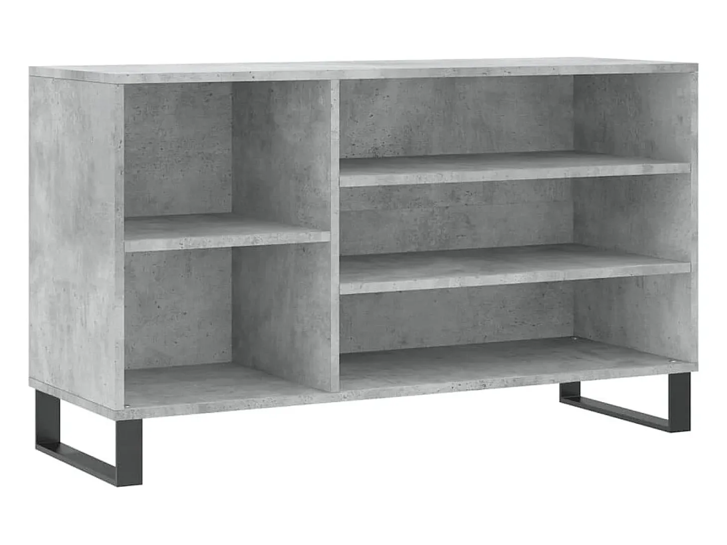 Mueble zapatero madera contrachapada gris hormigón 102x36x60 cm ES828606