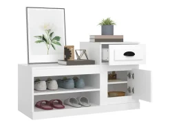 Mueble zapatero madera contrachapada blanco 100x42x60 cm ES914659