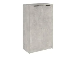 Mueble zapatero madera contrachapada gris hormigón 59x35x100 cm ES673242