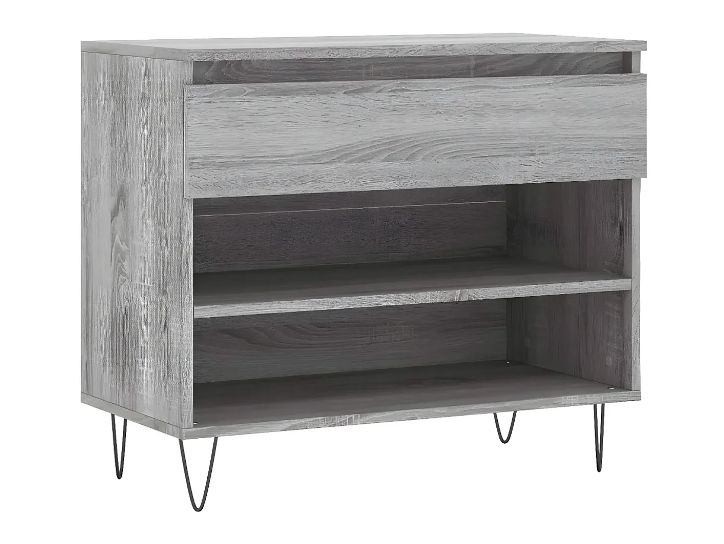 Mueble zapatero madera contrachapada gris Sonoma 70x36x60 cm ES941653
