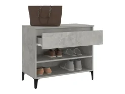 Mueble zapatero madera contrachapada gris hormigón 70x36x60 cm ES176248