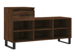 Mueble zapatero madera contrachapada roble marrón 102x36x60 cm ES397068