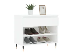 Mueble zapatero madera contrachapada blanco 70x36x60 cm ES907918