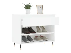 Mueble zapatero madera contrachapada blanco 70x36x60 cm ES907918