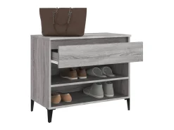 Mueble zapatero madera contrachapada gris Sonoma 70x36x60 cm ES268891