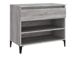 Mueble zapatero madera contrachapada gris Sonoma 70x36x60 cm ES268891