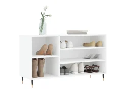 Mueble zapatero madera contrachapada blanco 102x36x60 cm ES739306