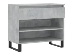 Mueble zapatero madera contrachapada gris hormigón 70x36x60 cm ES161194