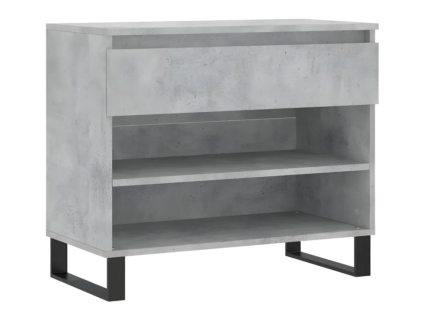 Mueble zapatero madera contrachapada gris hormigón 70x36x60 cm ES161194