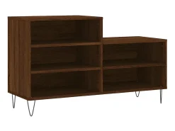 Mueble zapatero madera contrachapada roble marrón 102x36x60 cm ES671227