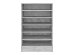 Mueble zapatero madera contrachapada gris hormigón 60x35x92 cm ES208687
