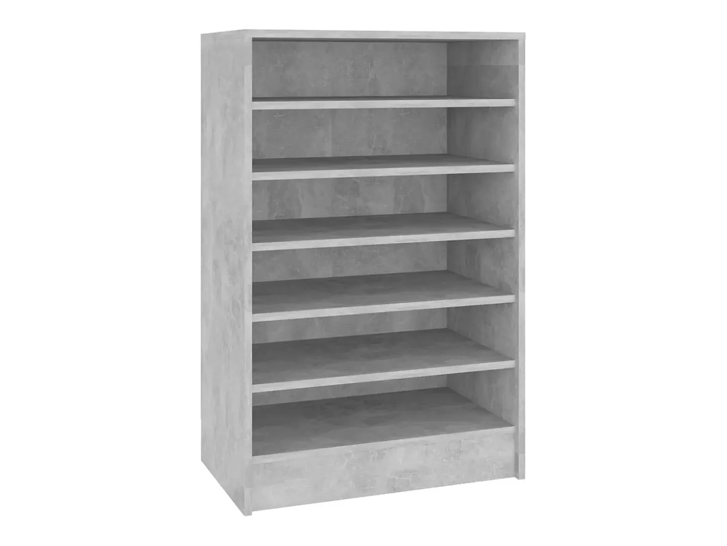 Mueble zapatero madera contrachapada gris hormigón 60x35x92 cm ES208687