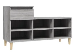 Mueble zapatero madera contrachapada gris Sonoma 102x36x60 cm ES455524