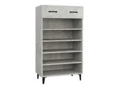 Mueble zapatero madera contrachapada gris hormigón 60x35x105 cm ES834989