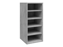 Mueble zapatero madera contrachapada gris hormigón 31,5x35x70cm ES808607