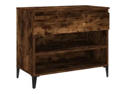 Mueble zapatero madera contrachapada roble ahumado 70x36x60 cm ES865265
