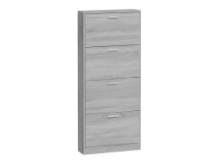 Mueble zapatero madera contrachapada gris Sonoma 59x17x150 cm ES942585
