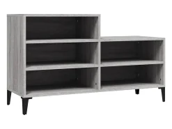 Mueble zapatero madera contrachapada gris Sonoma 102x36x60 cm ES685692