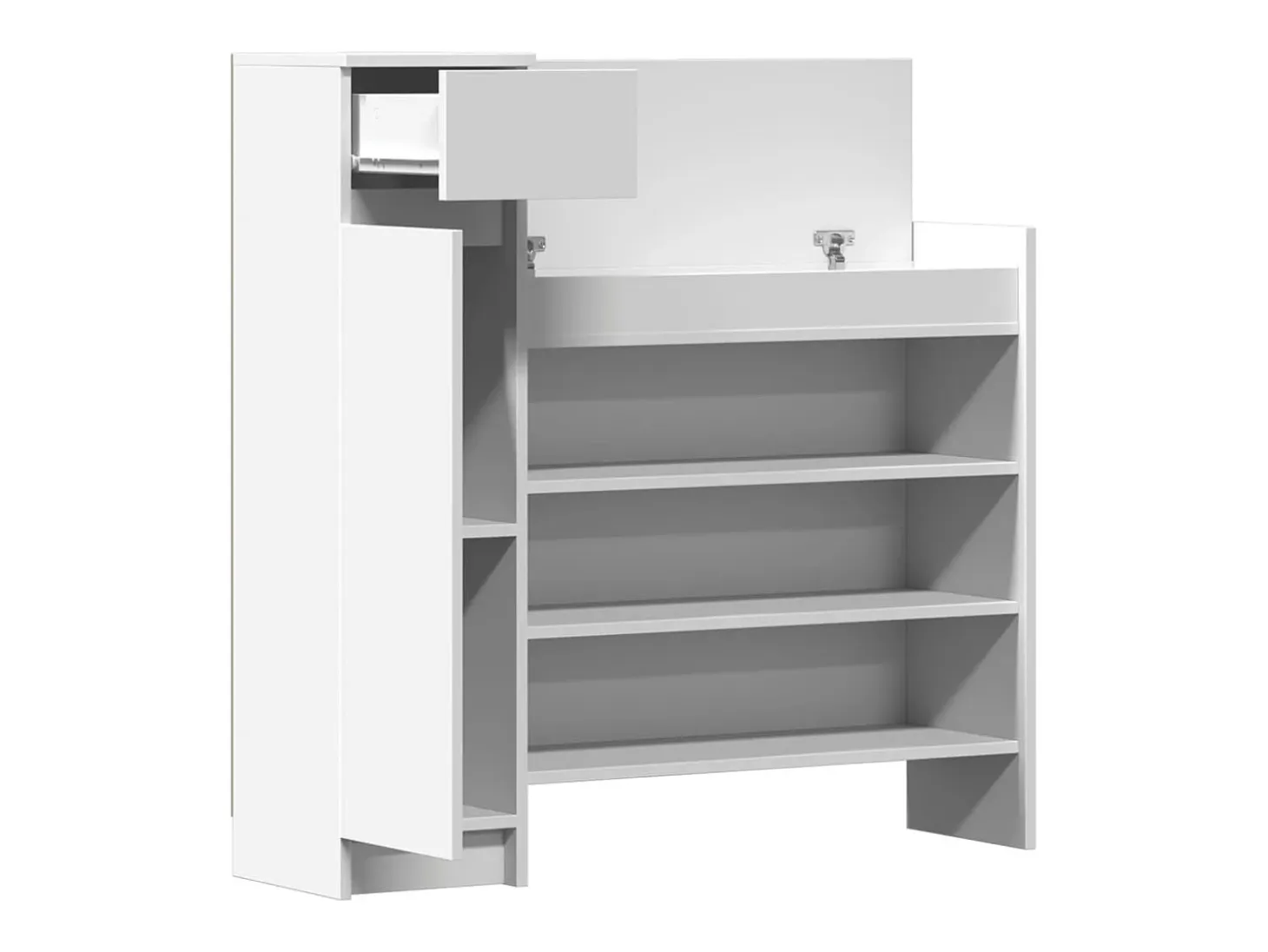Mueble zapatero madera de ingeniería blanco 100,5x28x100 cm ES881599