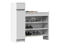 Mueble zapatero madera de ingeniería blanco 100,5x28x100 cm ES881599