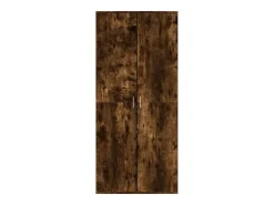 Mueble zapatero madera de ingeniería roble ahumado 80x39x178 cm ES523375