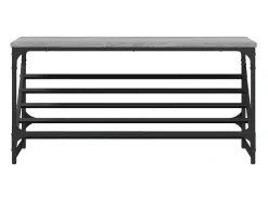 Mueble zapatero madera de ingeniería gris Sonoma 90x30x45 cm ES269555