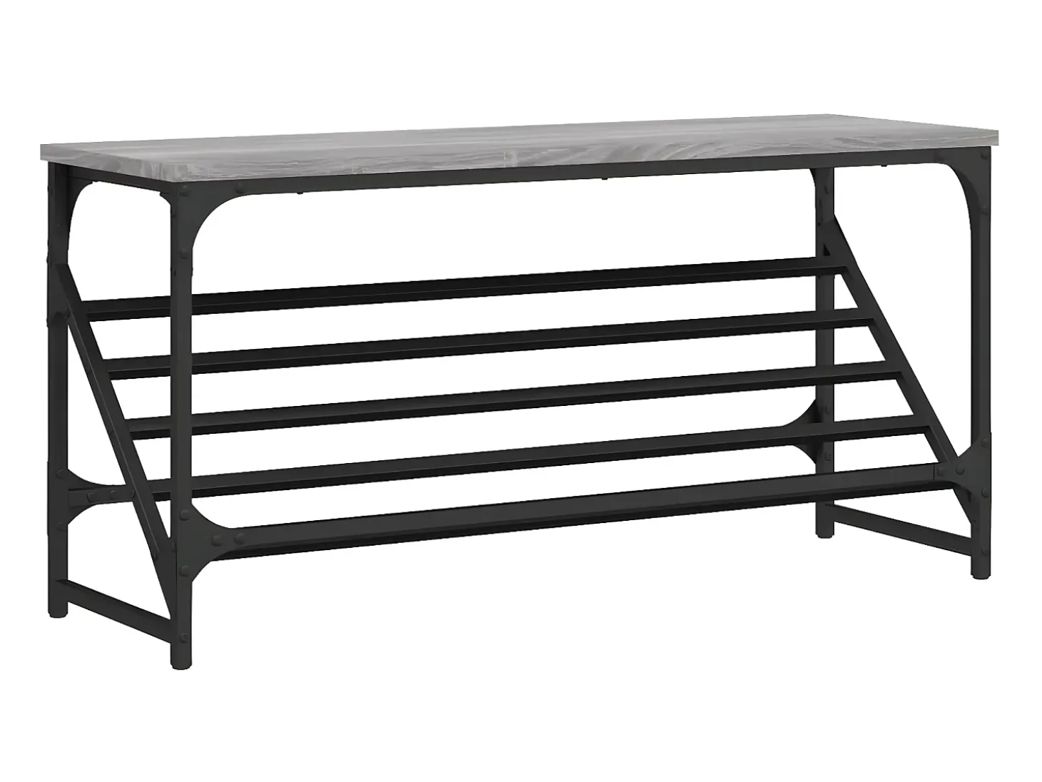Mueble zapatero madera de ingeniería gris Sonoma 90x30x45 cm ES269555