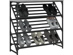 Mueble zapatero madera de ingeniería gris Sonoma 90x30x85 cm ES180046