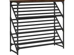 Mueble zapatero madera de ingeniería marrón roble 90x30x85 cm ES222023