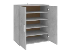 Mueble zapatero madera de ingeniería gris hormigón 60x35x70 cm ES948111