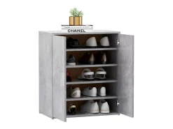 Mueble zapatero madera de ingeniería gris hormigón 60x35x70 cm ES948111