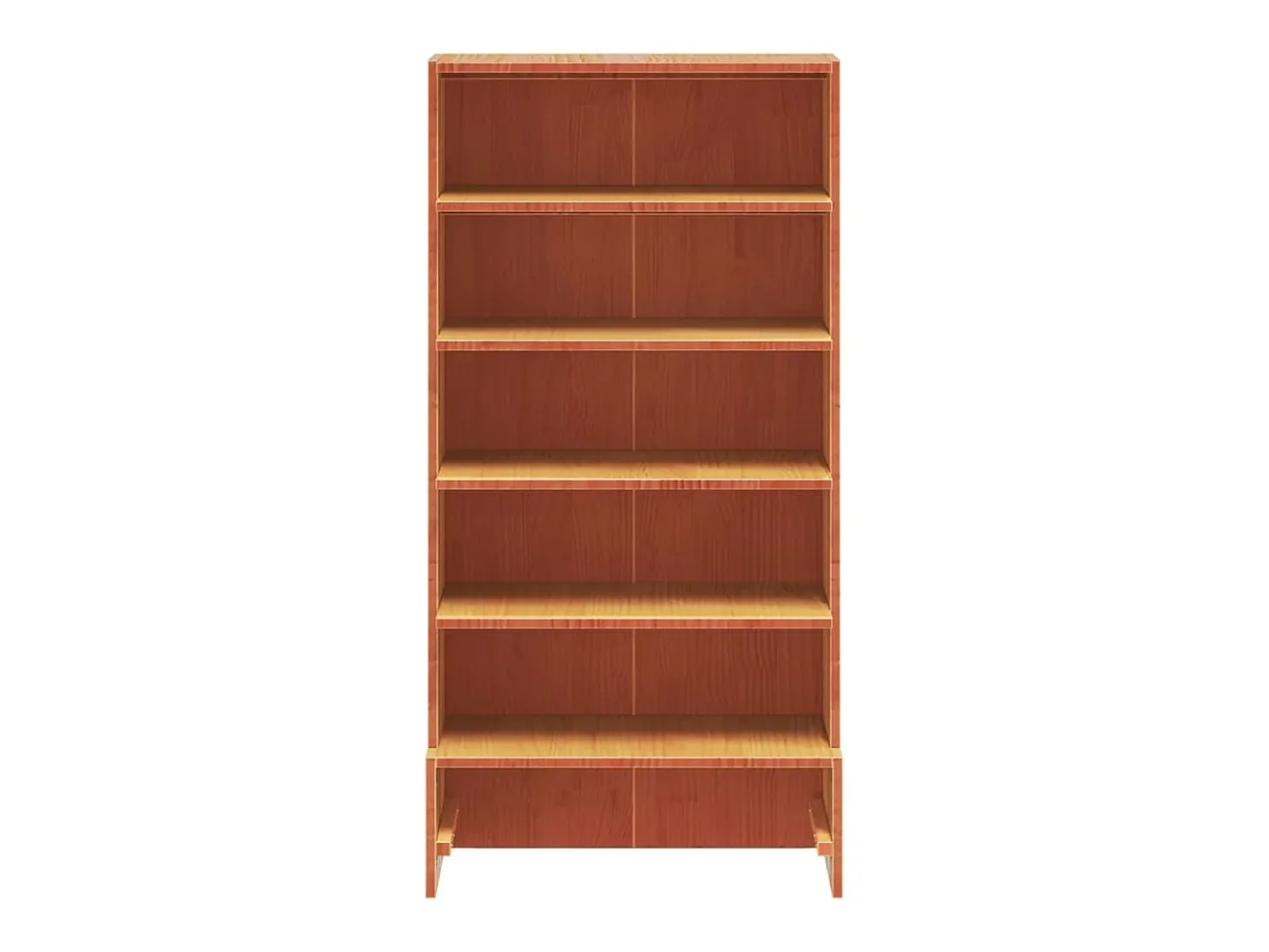 Mueble zapatero madera maciza de pino marrón cera 52x30x104 cm ES108813