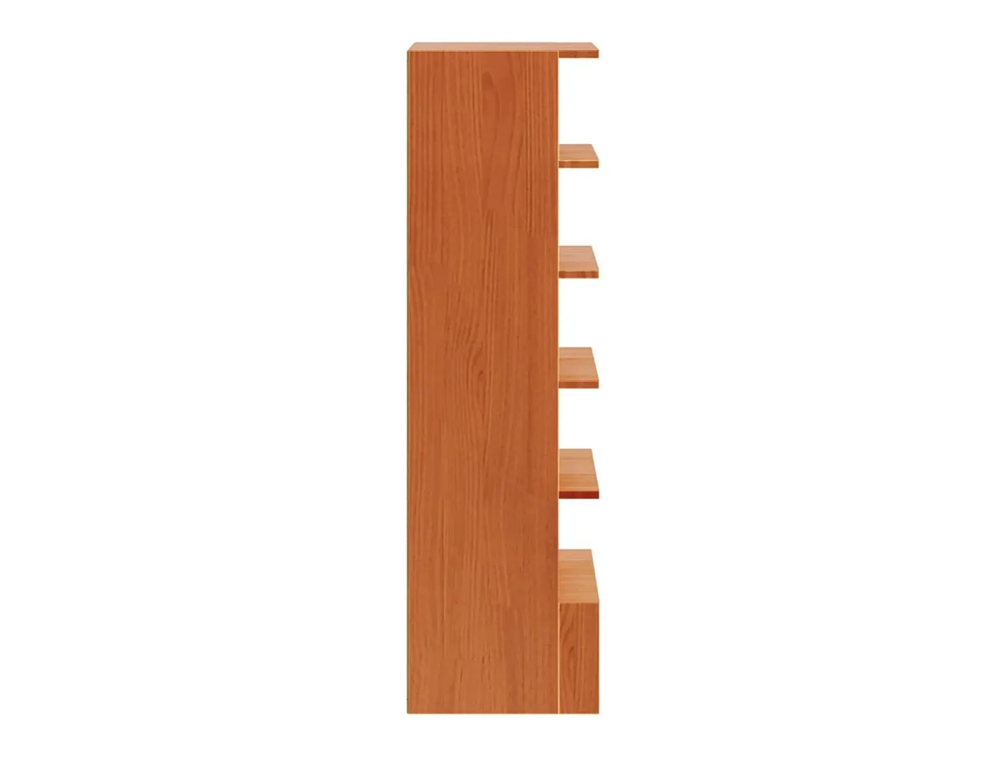 Mueble zapatero madera maciza de pino marrón cera 52x30x104 cm ES108813