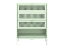 Mueble zapatero metálico verde lima de 4 puertas EMMA