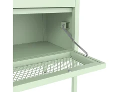 Mueble zapatero metálico verde lima de 4 puertas EMMA