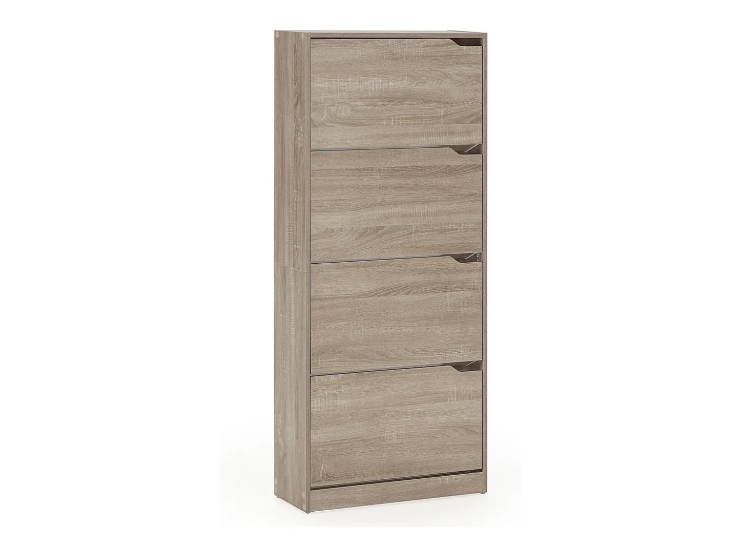 Mueble Zapatero Ángel 4 Puertas Color Roble, para 24 Pares