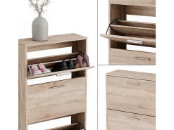 Mueble zapatero sonoma 59x22x137 gizmo