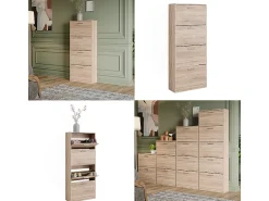 Mueble zapatero sonoma 59x22x137 gizmo