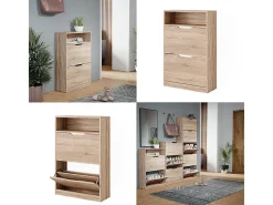 Mueble zapatero sonoma 59x22x89.5 luca