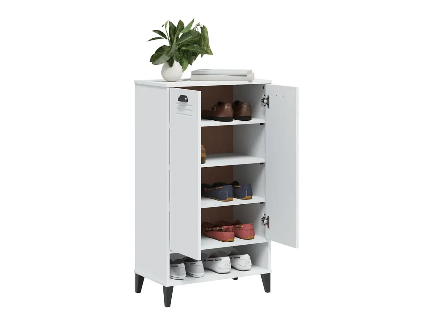 Mueble zapatero VIKEN madera de ingeniería blanca ES798274