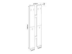 Muebles de piso Salia Blanco AL. 140 x AN. 57 x P. 2 cm