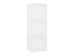 Muebles de salón 3 piezas madera ingeniería blanco 107x35x37 cm