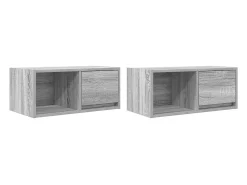 Muebles de TV 2 uds madera ingeniería gris Sonoma 60x31x25,5 cm