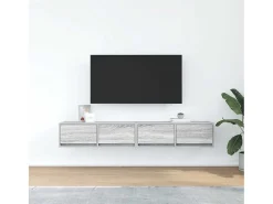 Muebles de TV 2 uds madera ingeniería gris Sonoma 80x31x25,5 cm
