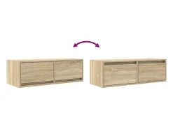 Muebles de TV 2 uds Roble Sonoma 80x31x25,5cm Madera ingeniería