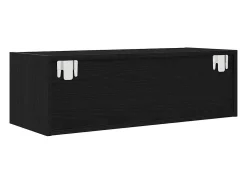 Muebles de TV 2 uds Roble Negro 80x31x25,5 cm Madera ingeniería