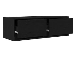 Muebles de TV 2 uds Roble Negro 80x31x25,5 cm Madera ingeniería