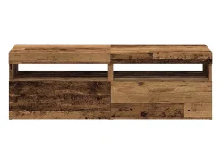 Muebles de TV con luces LED 2 uds madera ingeniería envejecida