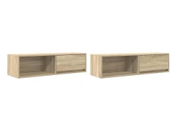 Muebles de TV 2uds Roble Sonoma 100x31x25,5cm Madera ingeniería